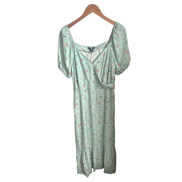 Nwt Paige Gjelina Dress Mint Multicolor Floral Cottagecore Midi Dress Size Large - Picture 4 of 10